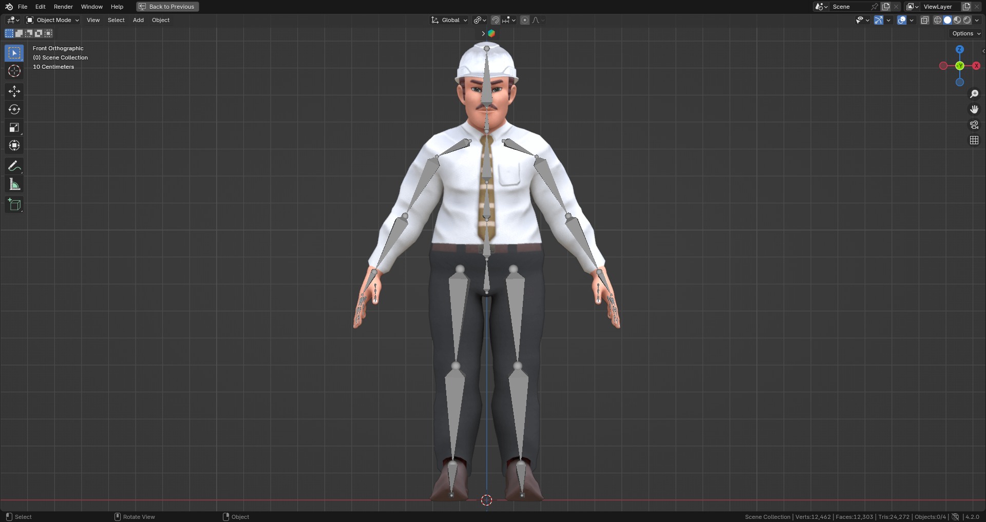 Construction Jobs - Construction Inspector Low-poly 3D model_11