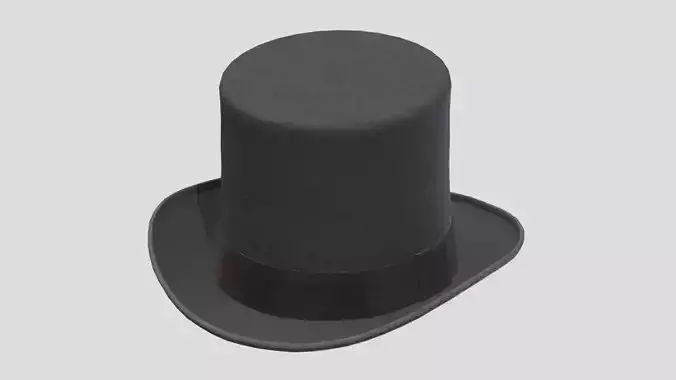 Top Hat 2 Low Poly