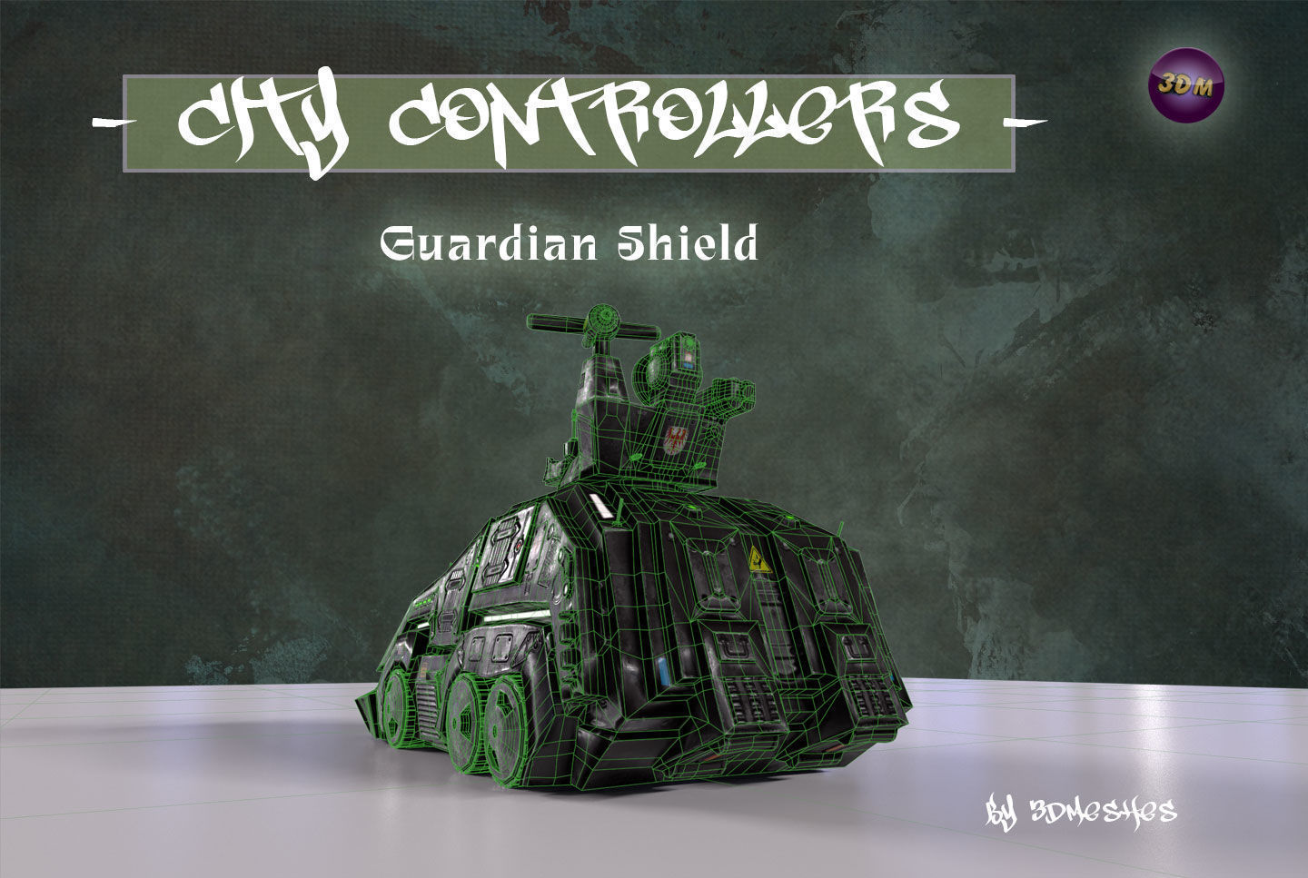 City Controllers - Guardian Shield - PBR lowpoly Low-poly 3D model_23