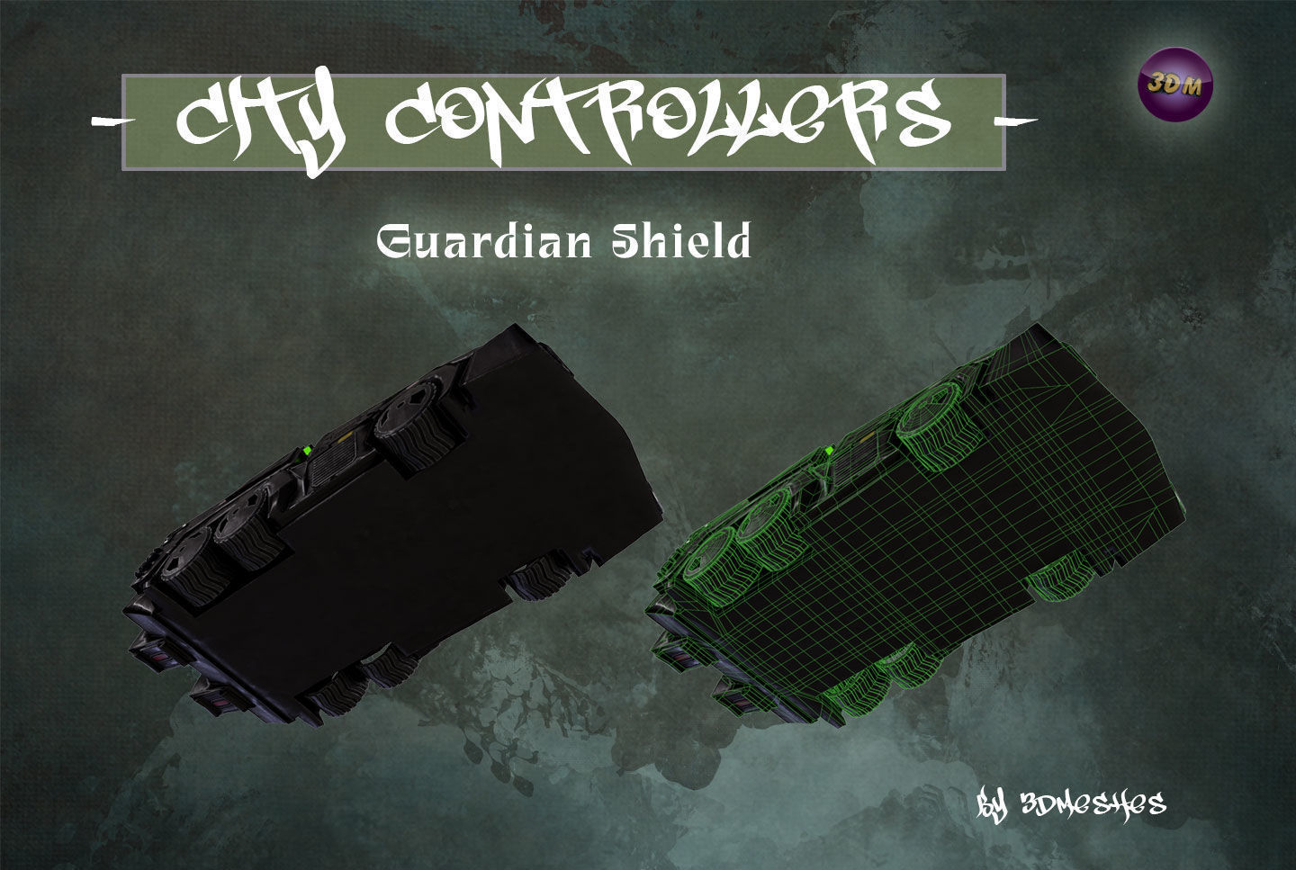 City Controllers - Guardian Shield - PBR lowpoly Low-poly 3D model_29