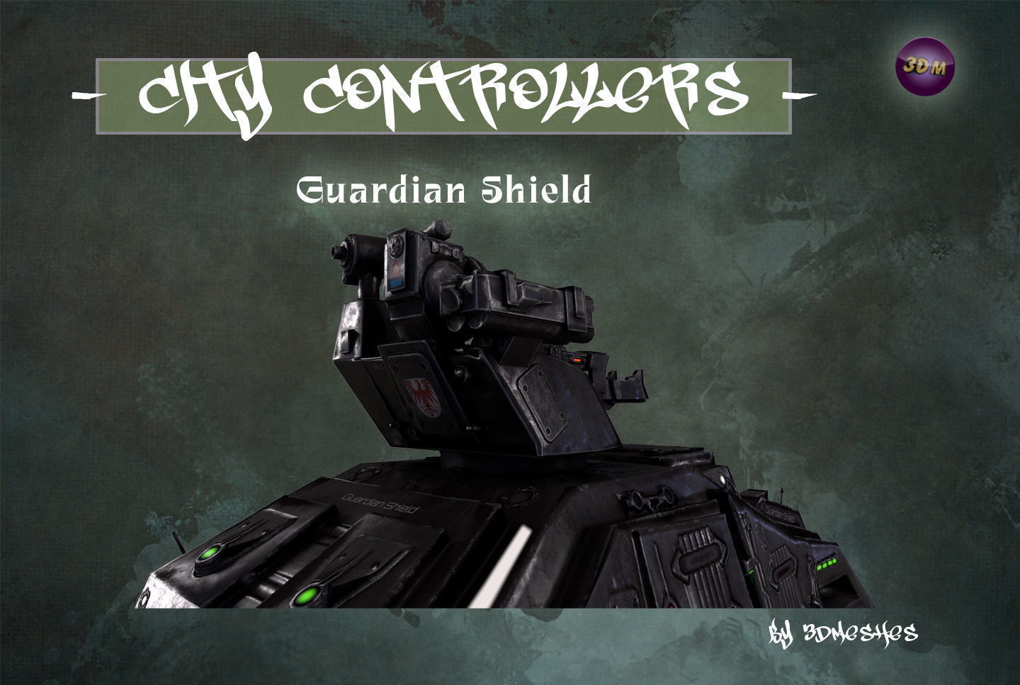 City Controllers - Guardian Shield - PBR lowpoly Low-poly 3D model_32