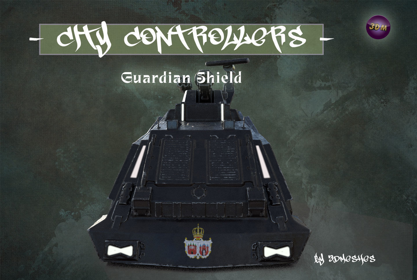 City Controllers - Guardian Shield - PBR lowpoly Low-poly 3D model_8