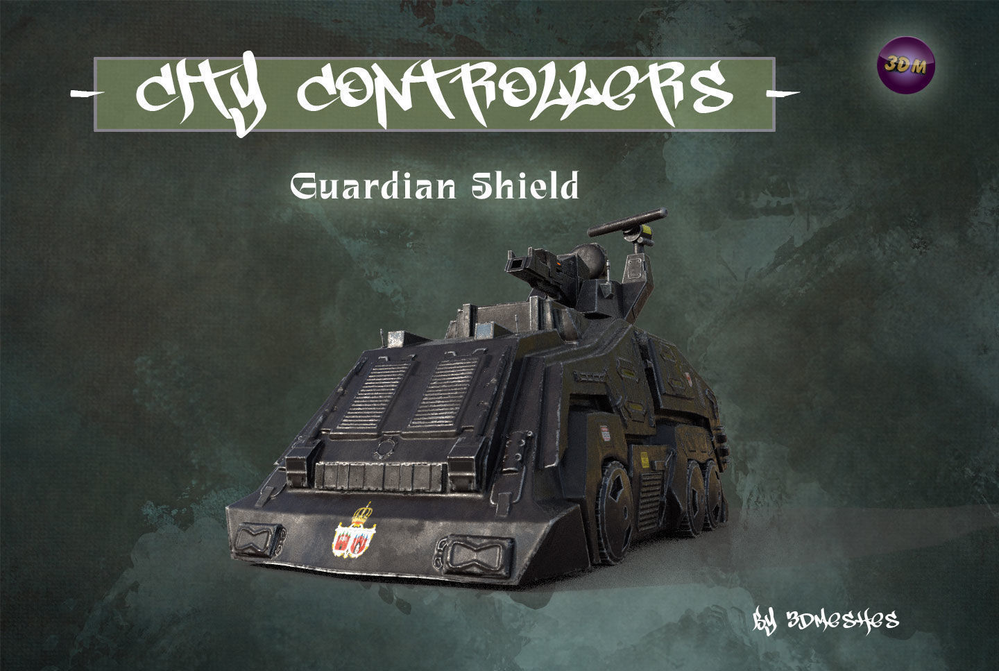 City Controllers - Guardian Shield - PBR lowpoly Low-poly 3D model_42