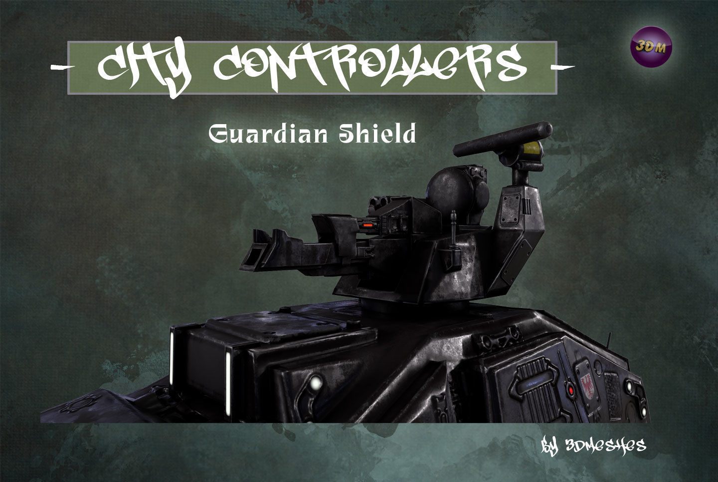 City Controllers - Guardian Shield - PBR lowpoly Low-poly 3D model_30