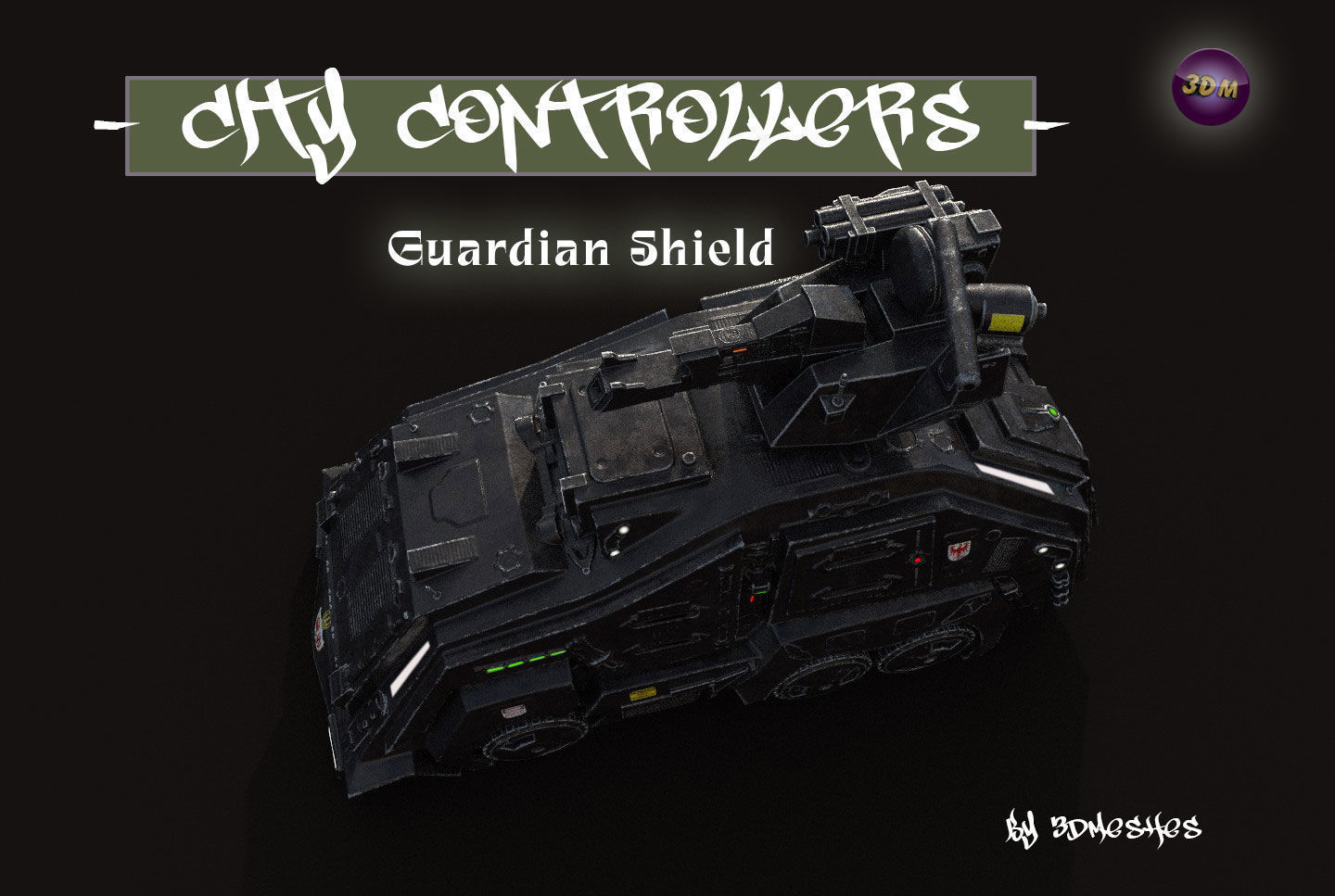 City Controllers - Guardian Shield - PBR lowpoly Low-poly 3D model_18