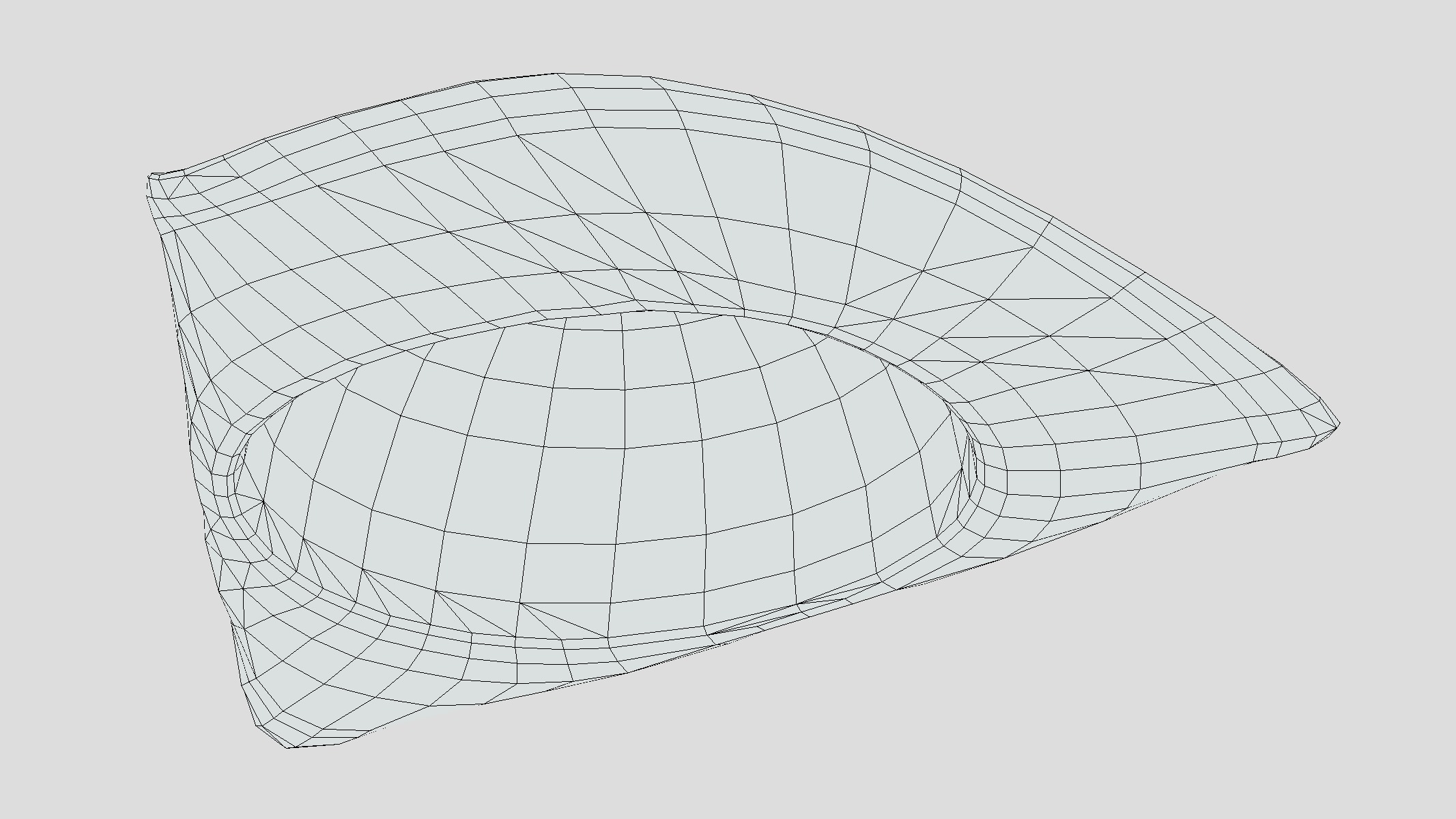 Tricorn Hat Low Poly Low-poly 3D model_9