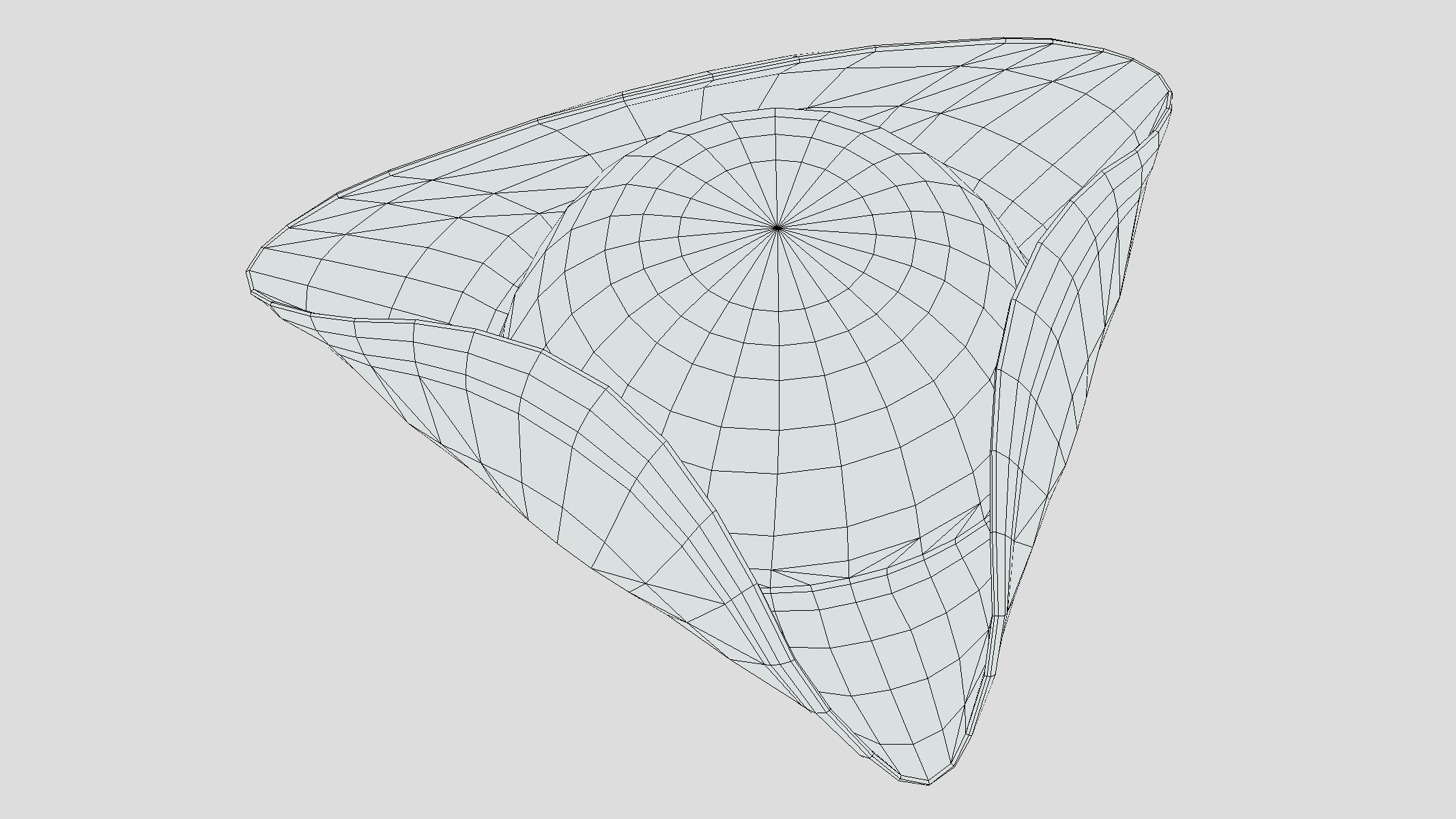 Tricorn Hat Low Poly Low-poly 3D model_7