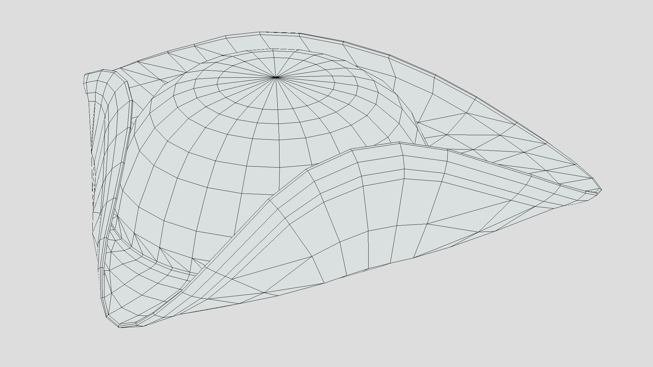 Tricorn Hat Low Poly Low-poly 3D model_1