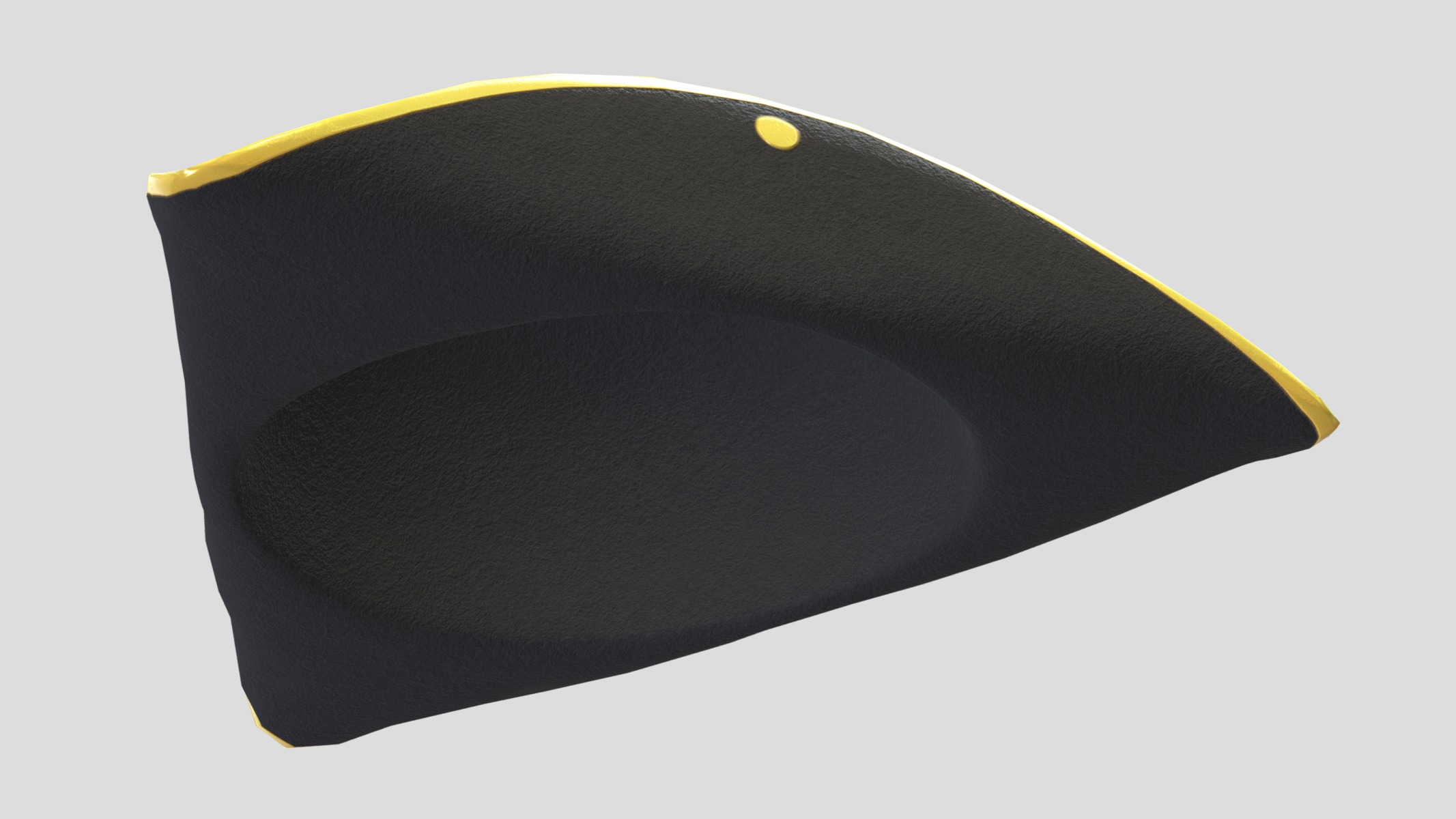Tricorn Hat Low Poly Low-poly 3D model_8