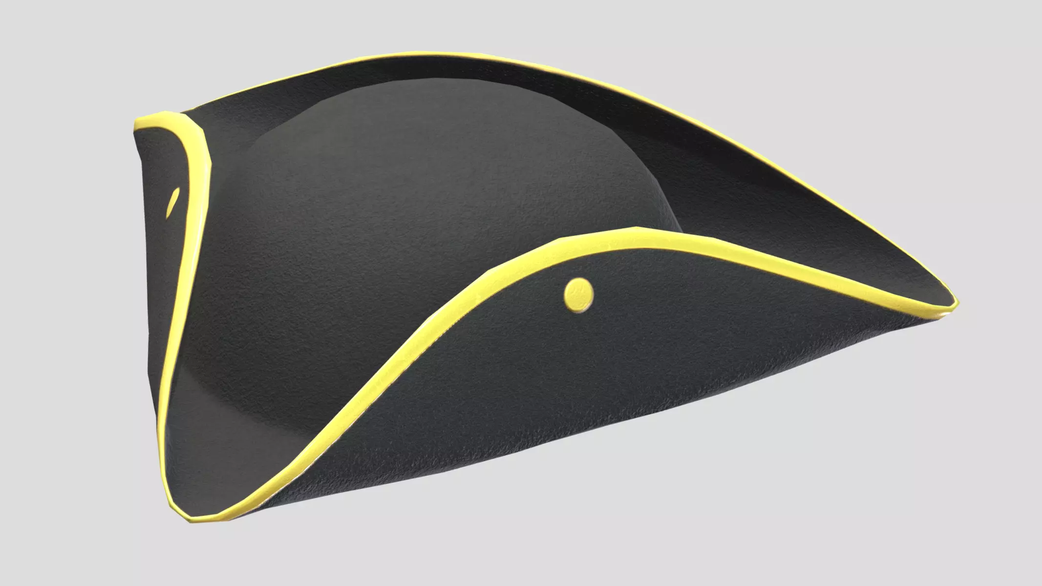 Tricorn Hat Low Poly Low-poly 3D model_0