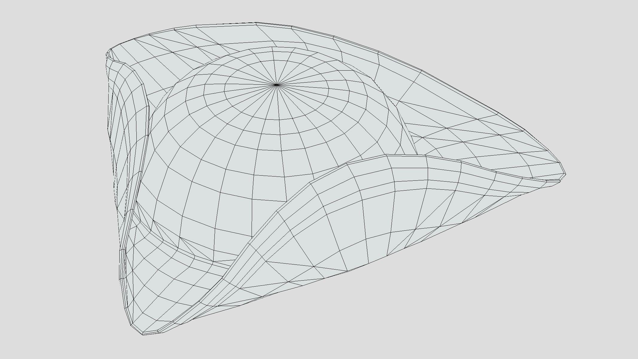 Tricorn Hat Low Poly Low-poly 3D model_5