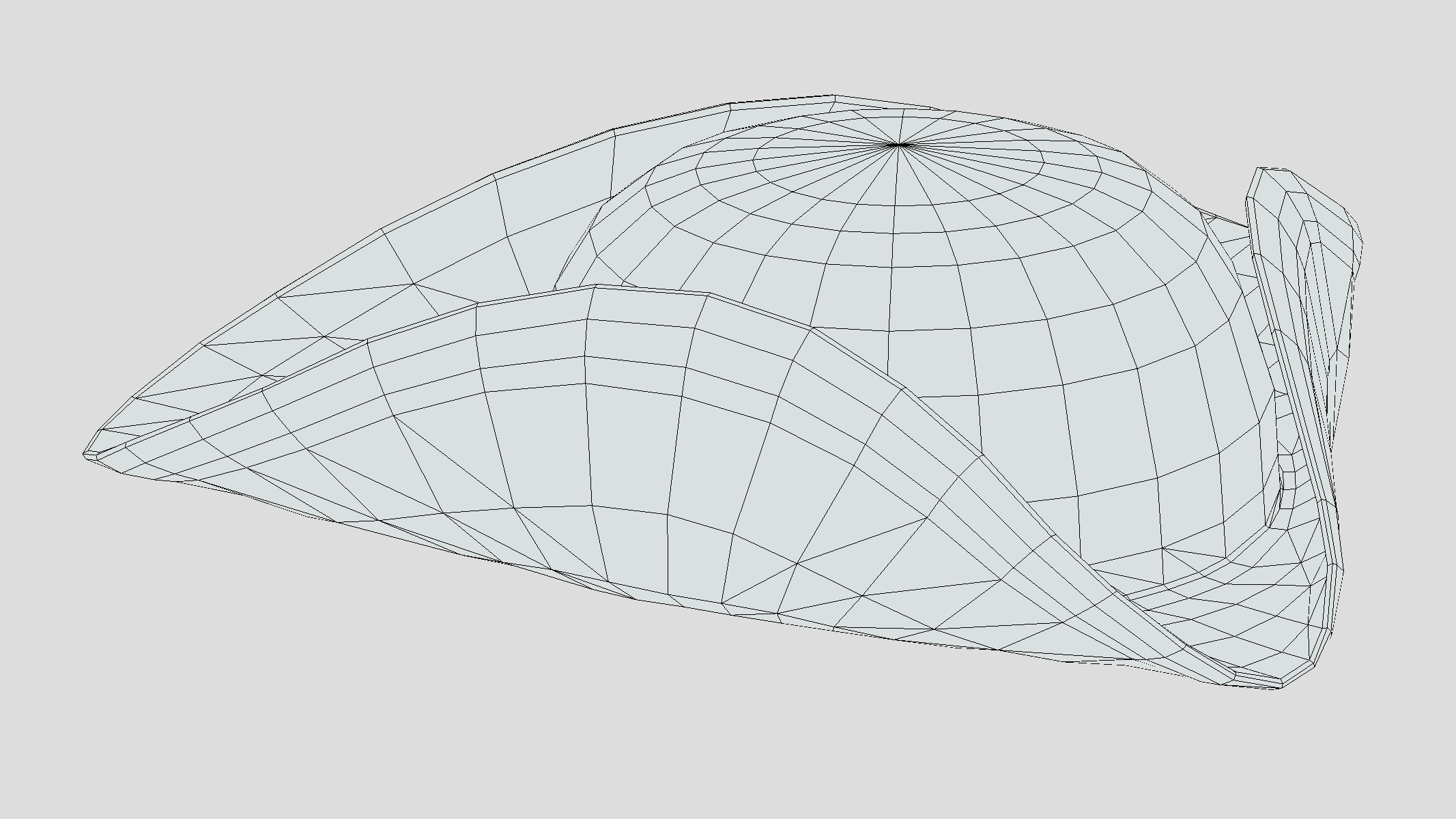Tricorn Hat Low Poly Low-poly 3D model_3