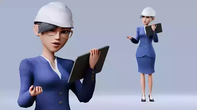 Construction Jobs - Cost Estimator Low-poly 3D model