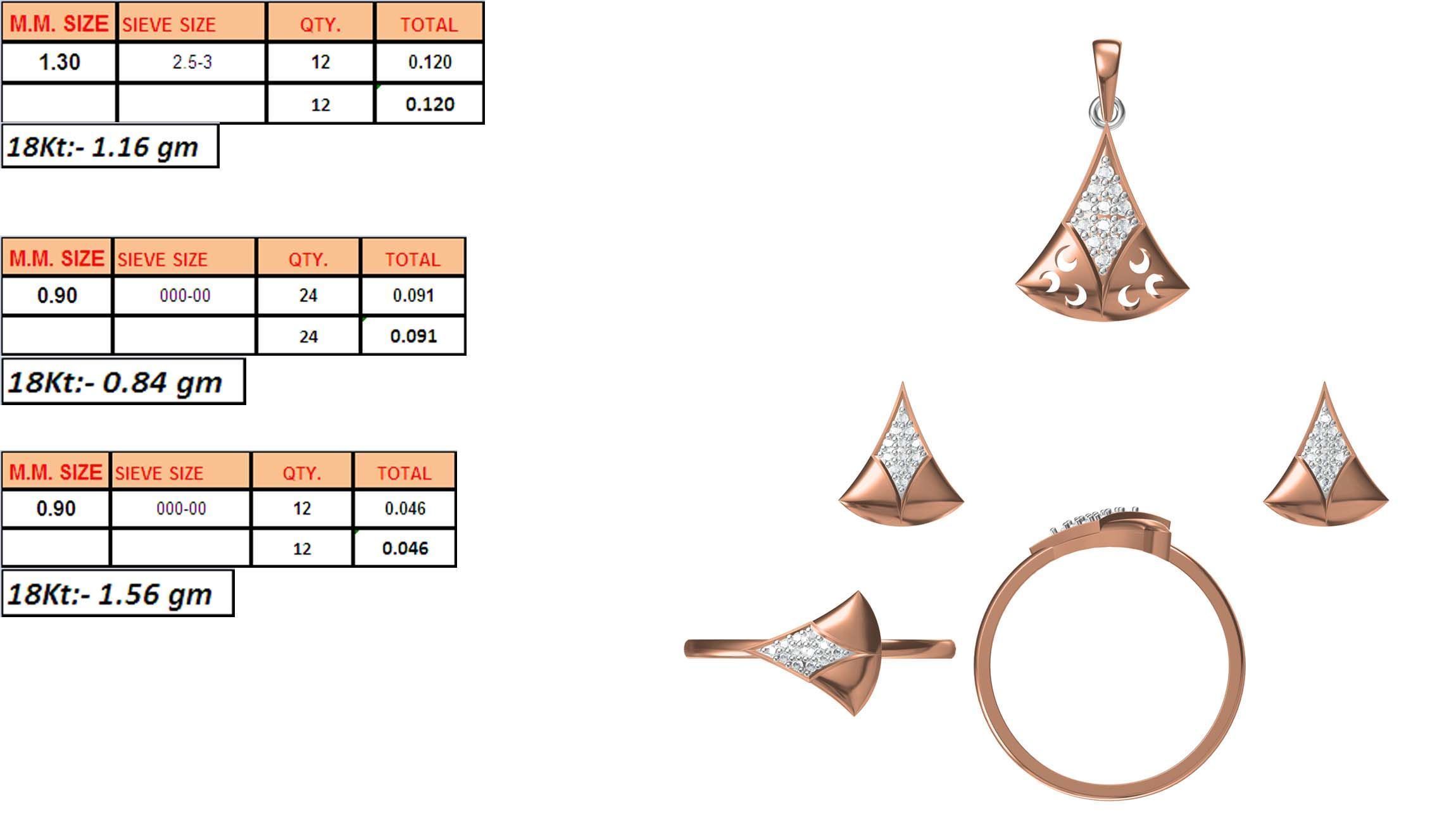 Light Minimalist Diamond Earrings 3D print model_5