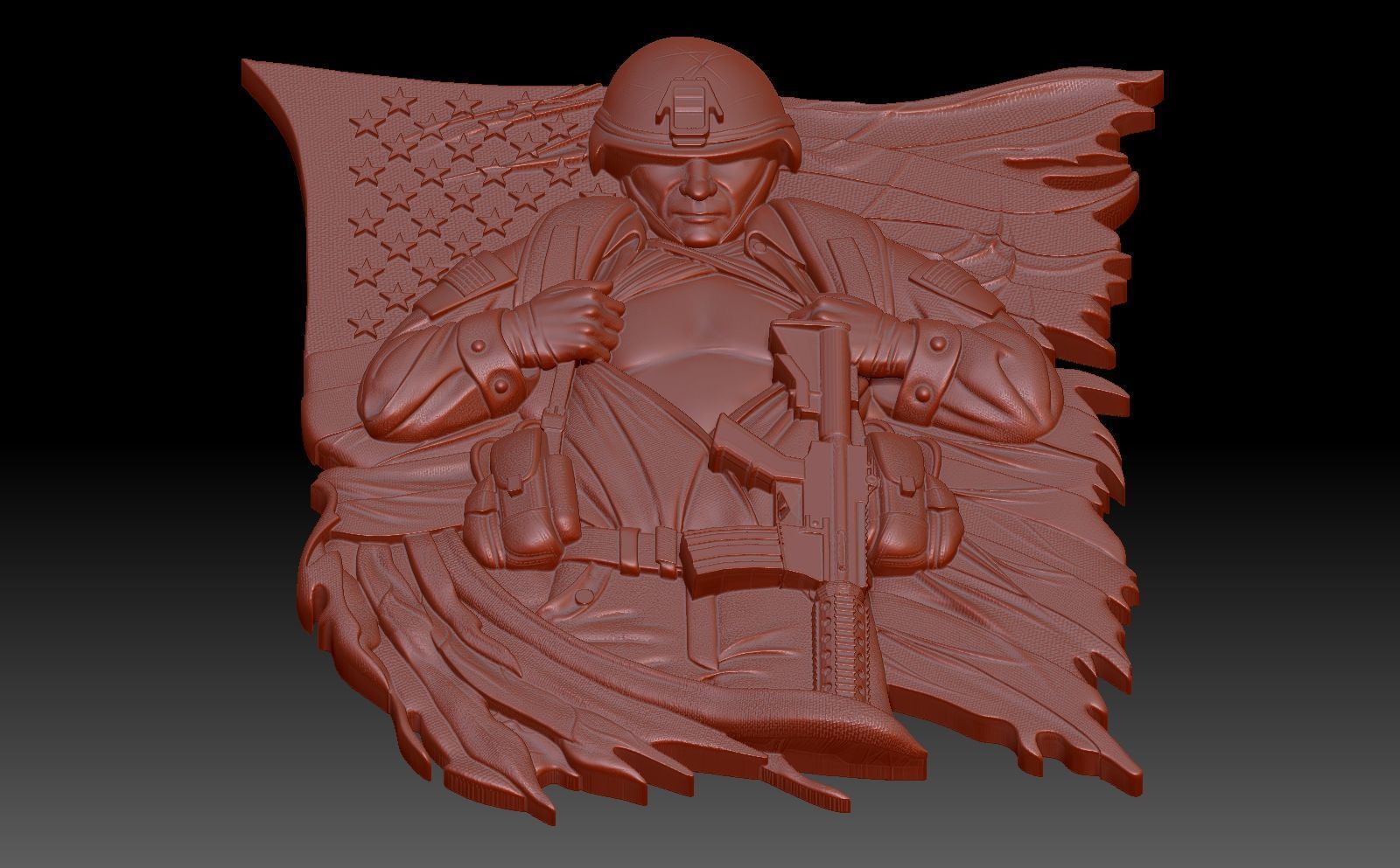Soldier 3D print model_3