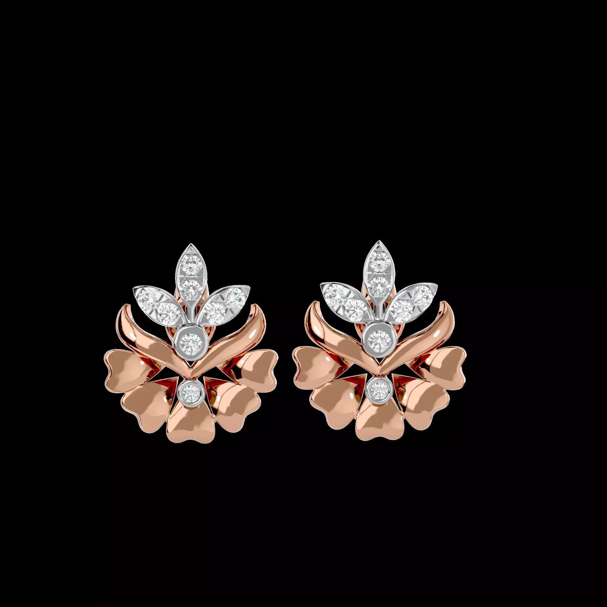 Light Minimalist Diamond Earrings 3D print model_0