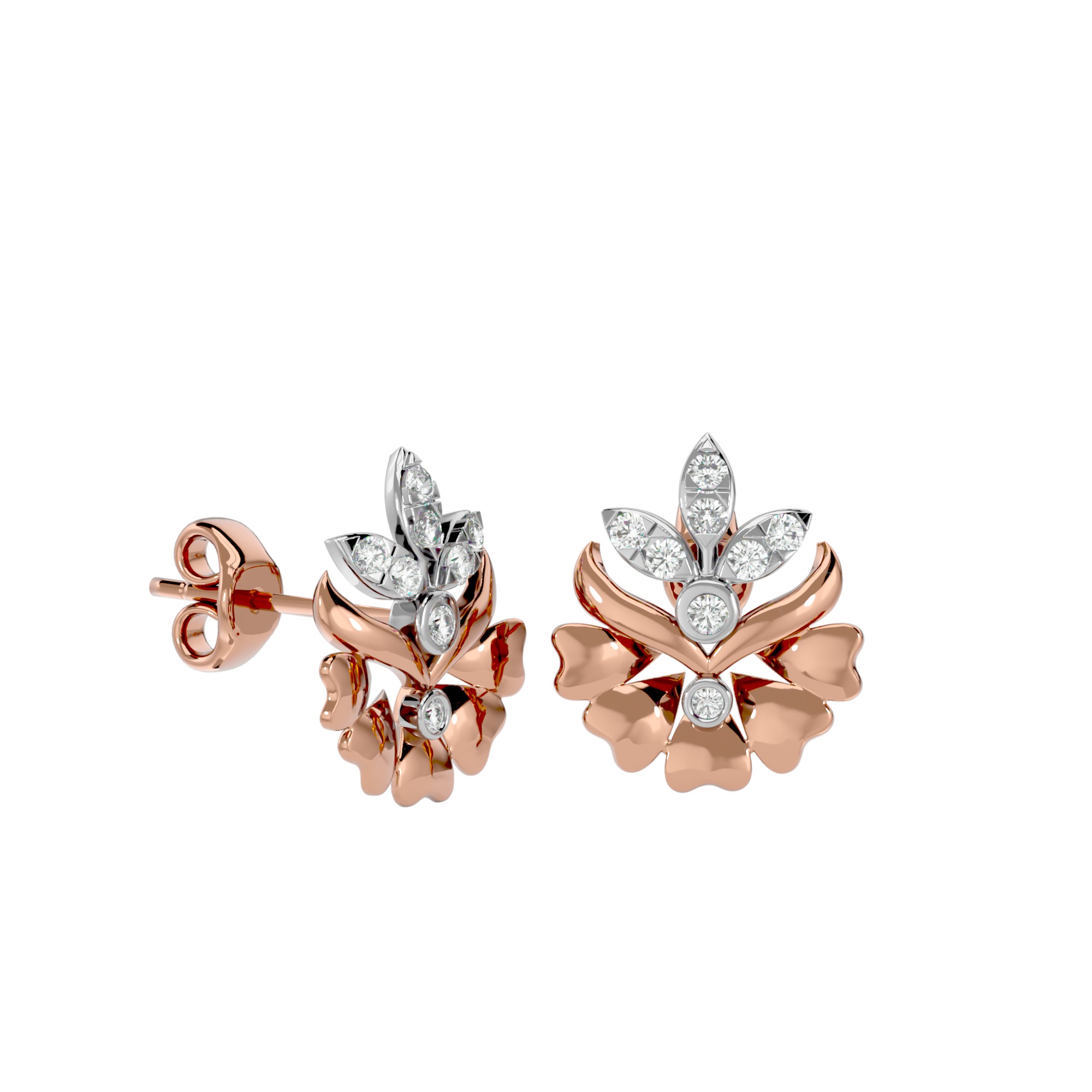 Light Minimalist Diamond Earrings 3D print model_9