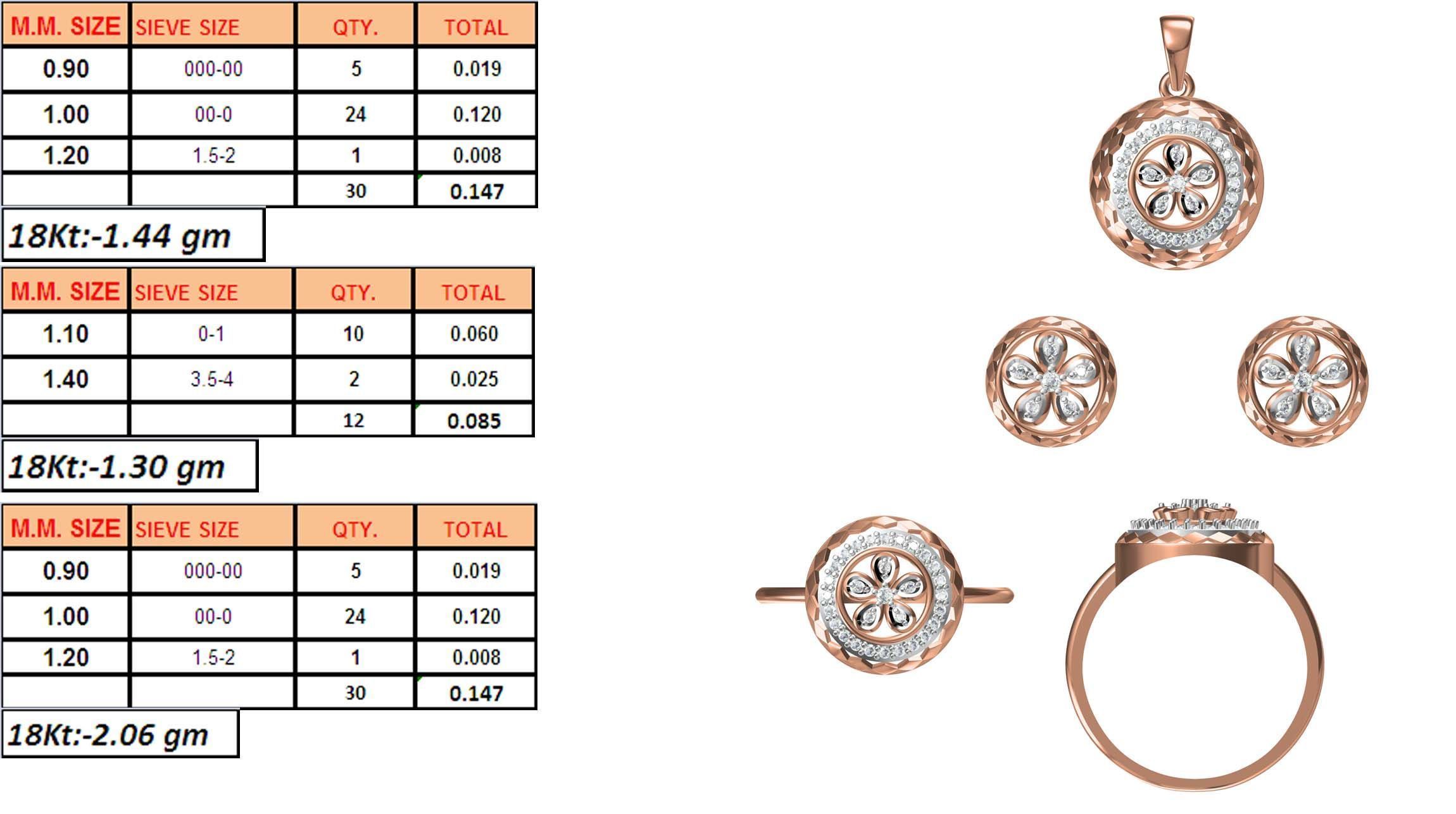 Light Minimalist Diamond Earrings 3D print model_6