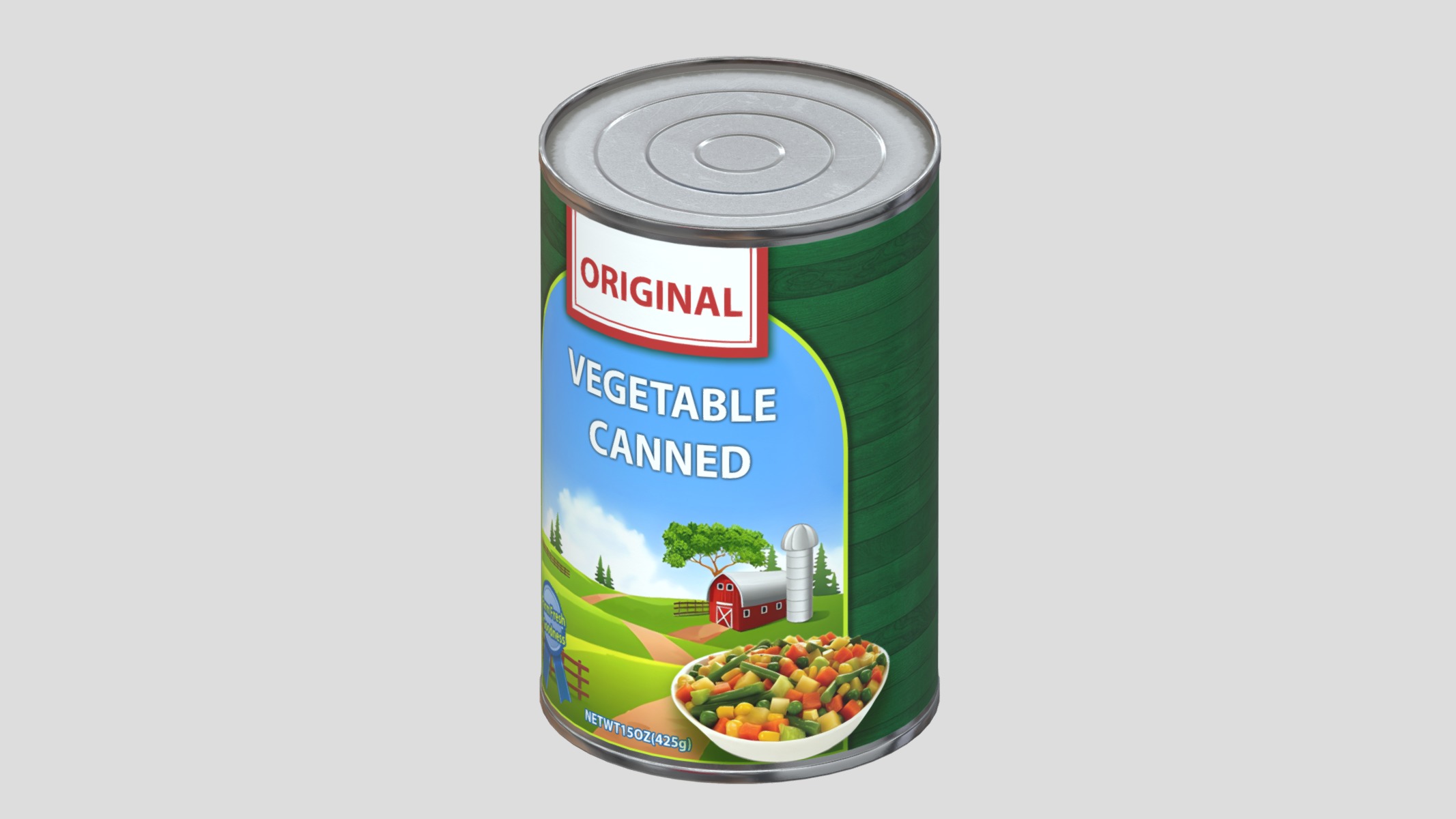 Vegetables Canned Low Poly Low-poly 3D model_6
