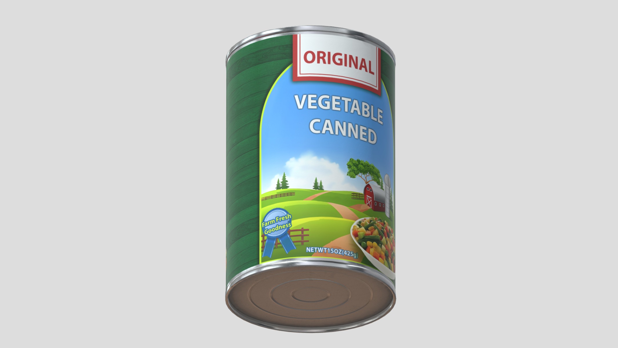 Vegetables Canned Low Poly Low-poly 3D model_10