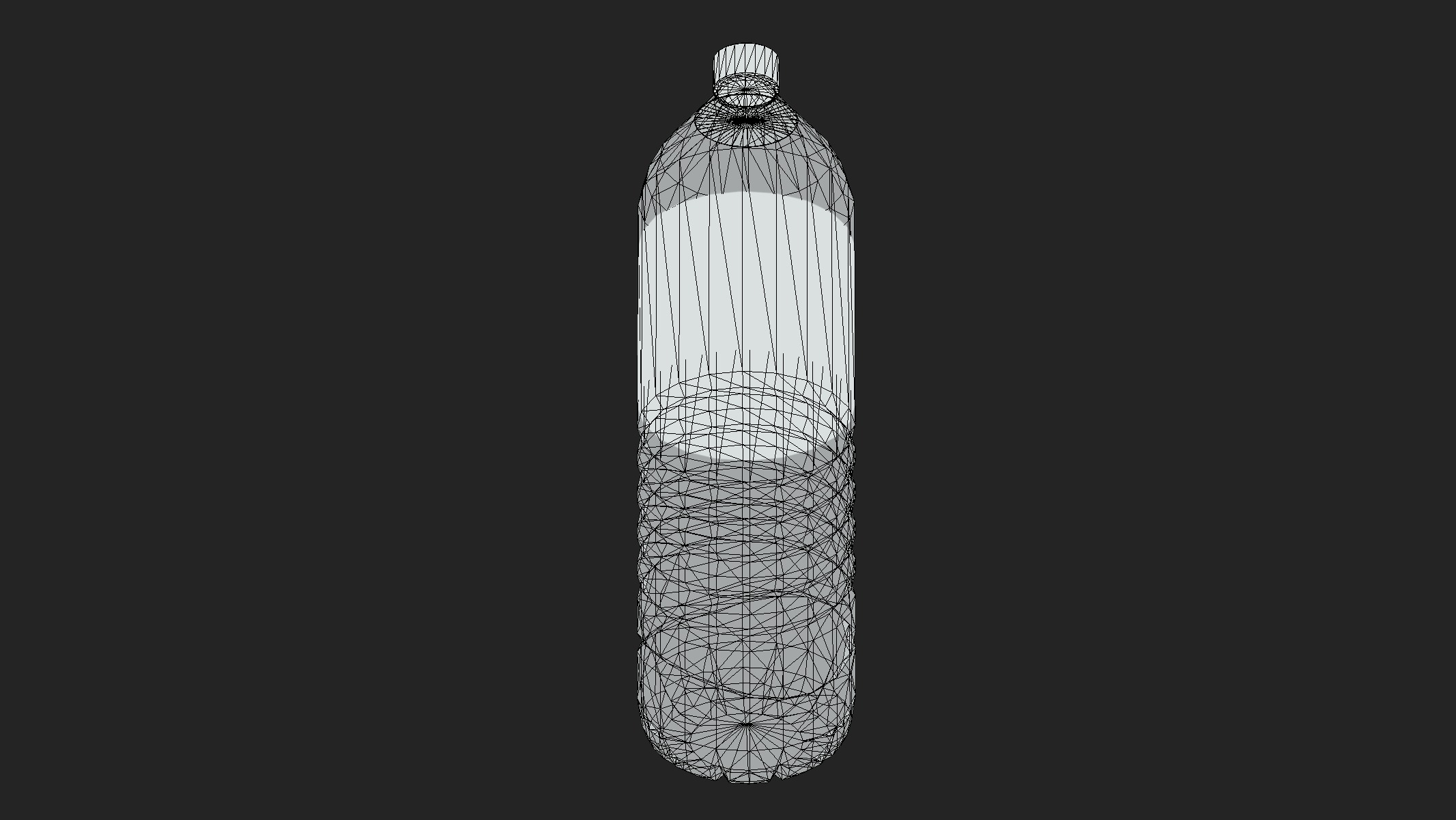 Water Bottle One Point Five Liters Low Poly Low-poly 3D model_9