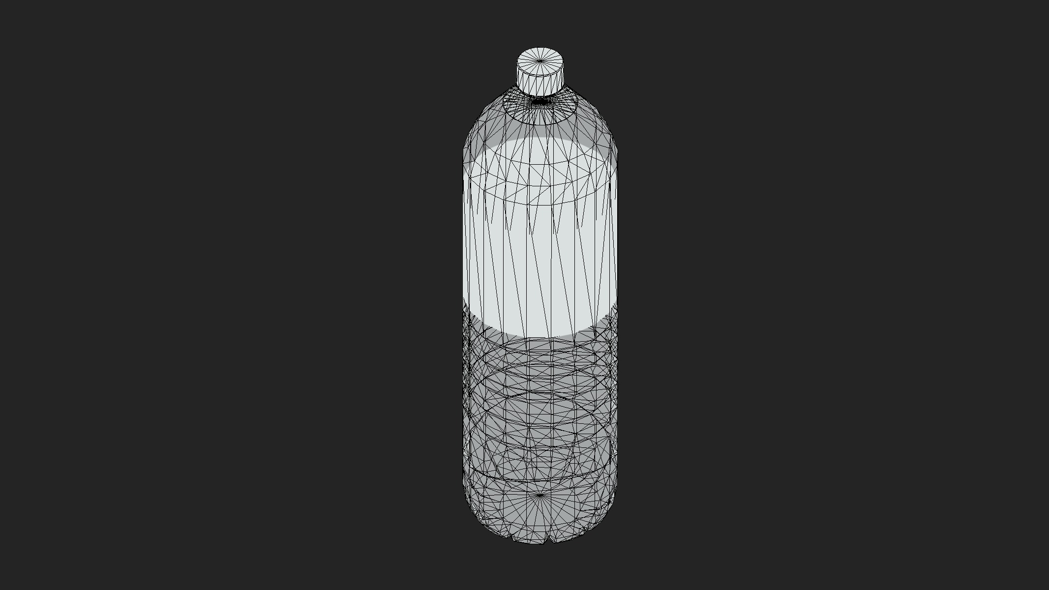 Water Bottle One Point Five Liters Low Poly Low-poly 3D model_7