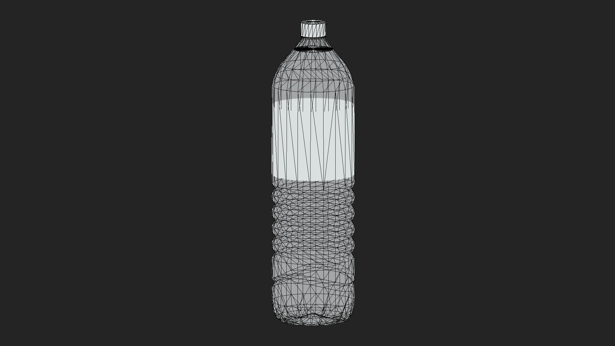 Water Bottle One Point Five Liters Low Poly Low-poly 3D model_5