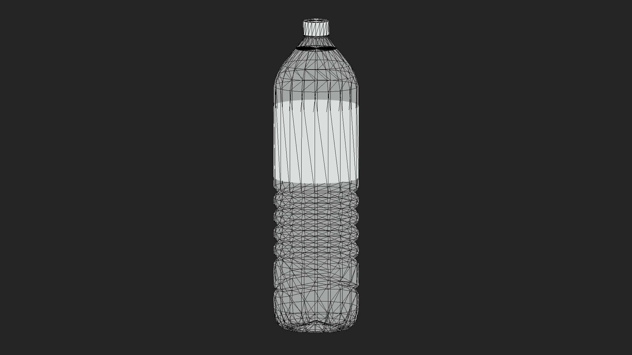 Water Bottle One Point Five Liters Low Poly Low-poly 3D model_1