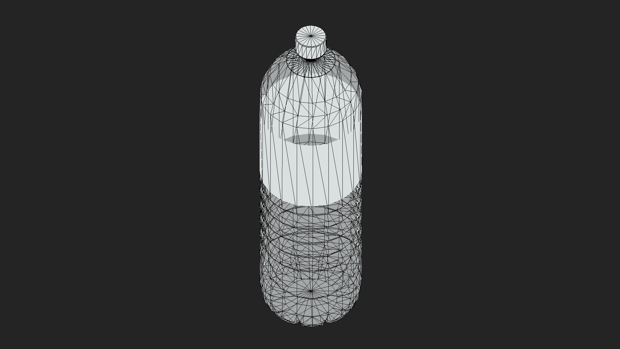 Water Bottle One Point Five Liters Low Poly Low-poly 3D model_11