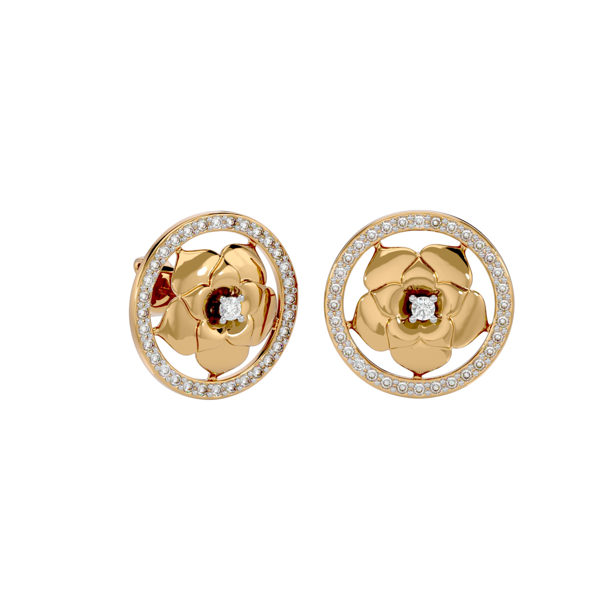 Light Minimalist Diamond Earrings 3D print model_10