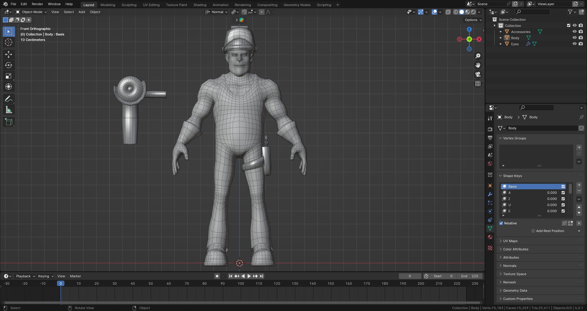 Construction Jobs - Iron Worker Low-poly 3D model_8