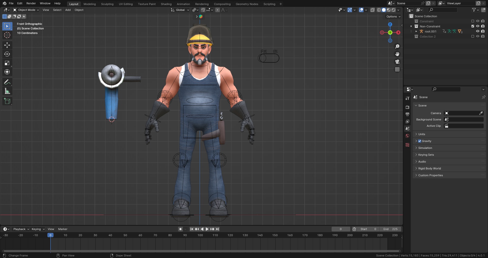 Construction Jobs - Iron Worker Low-poly 3D model_11