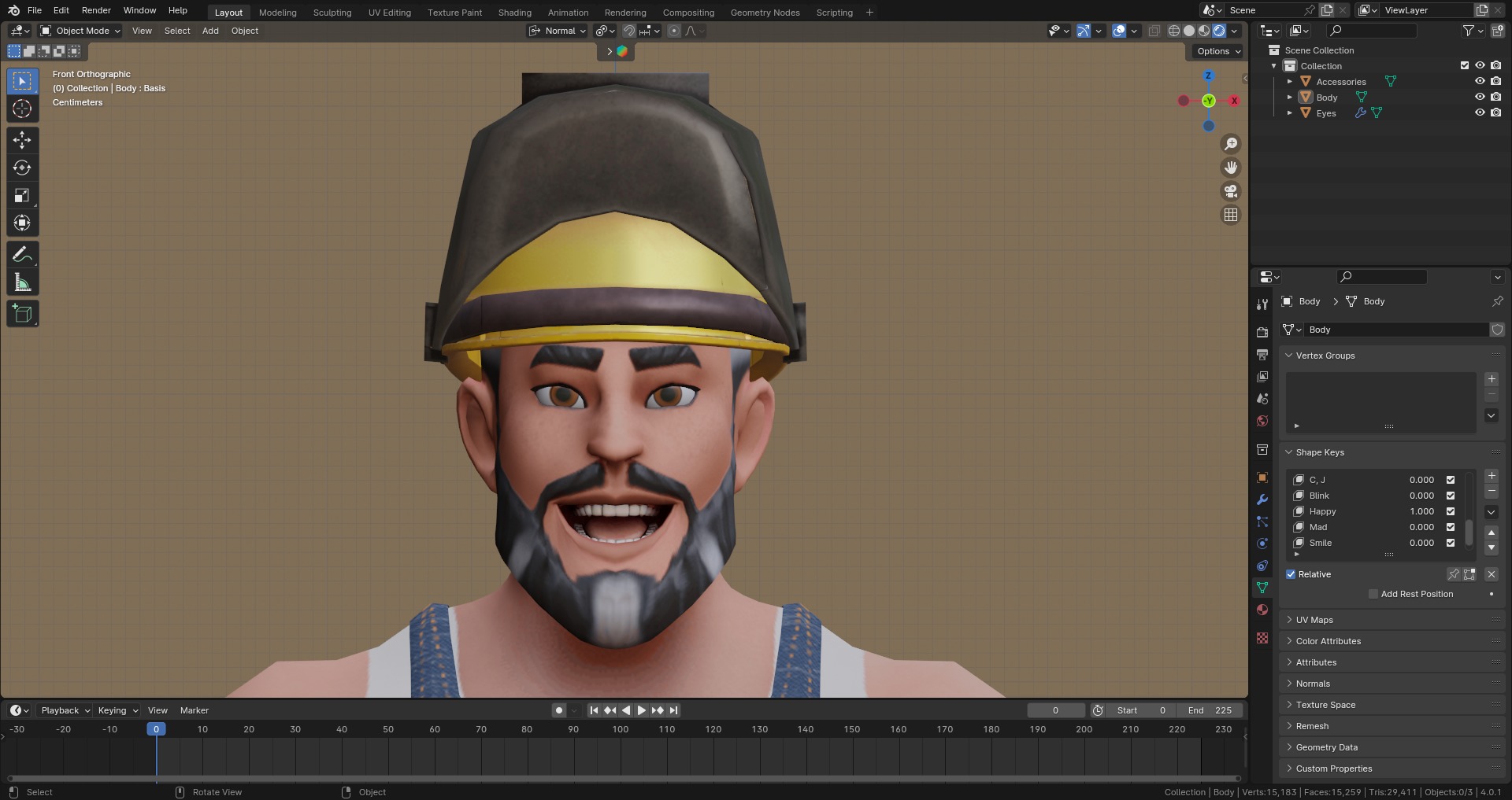 Construction Jobs - Iron Worker Low-poly 3D model_9