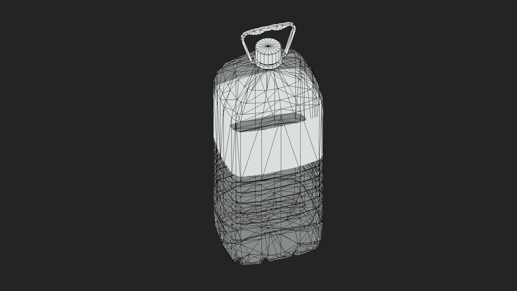 Water Bottle 5L Low Poly 3D model_9
