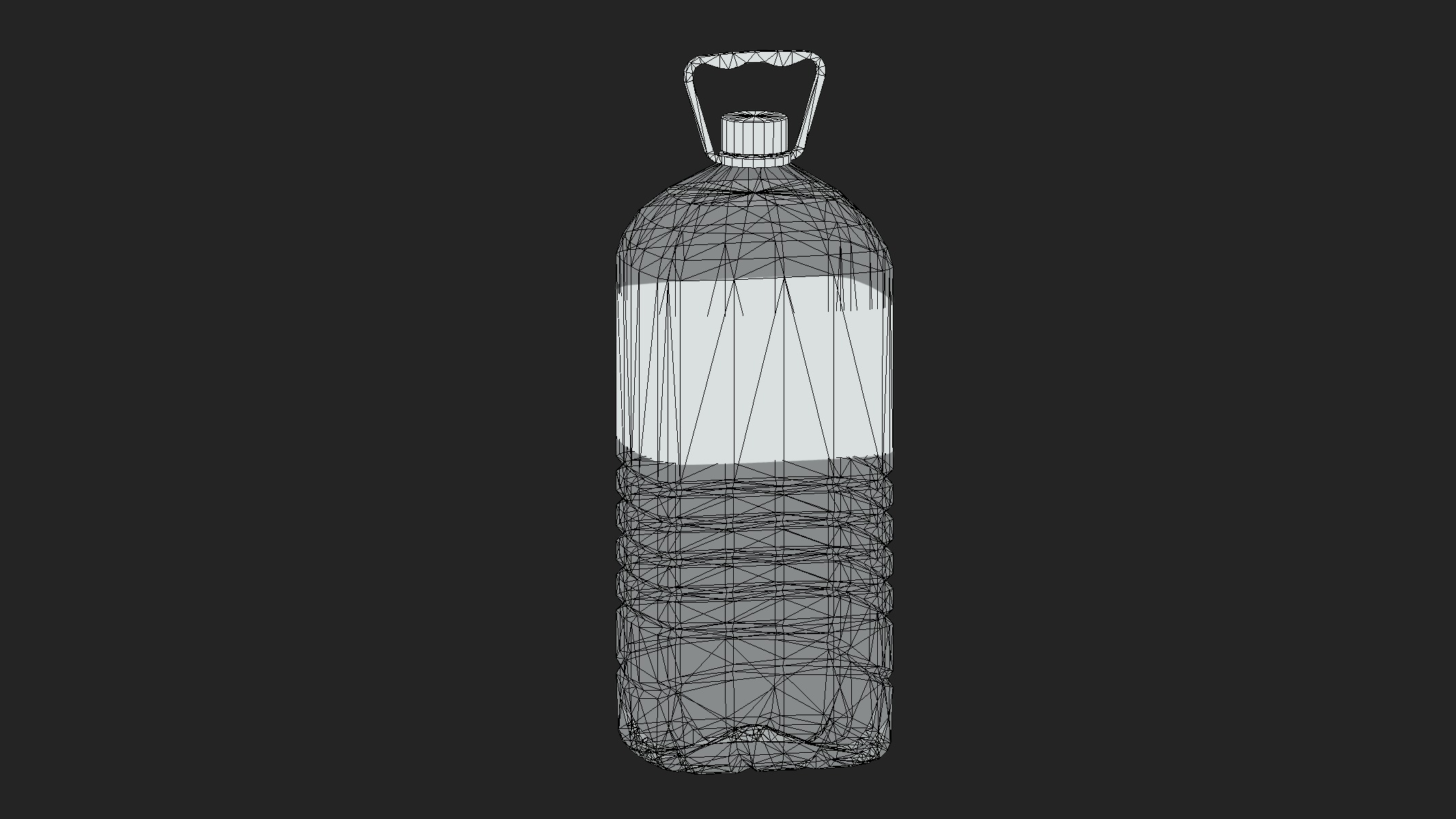 Water Bottle 5L Low Poly 3D model_1
