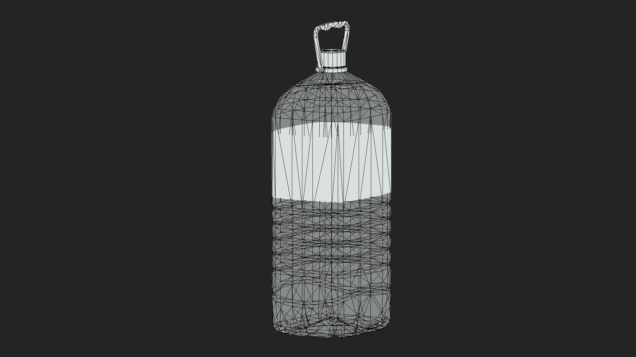 Water Bottle 5L Low Poly 3D model_3