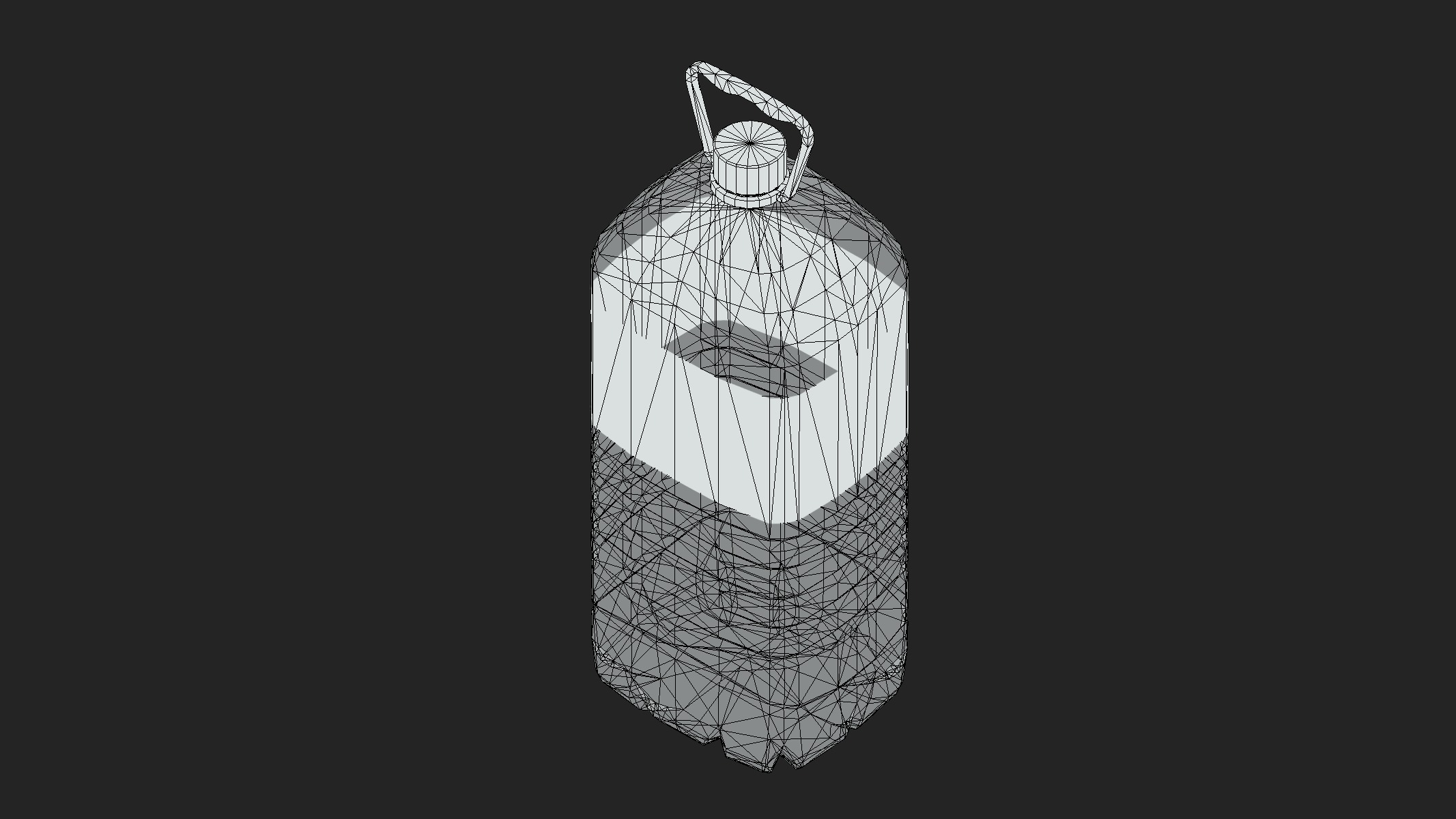 Water Bottle 5L Low Poly 3D model_7