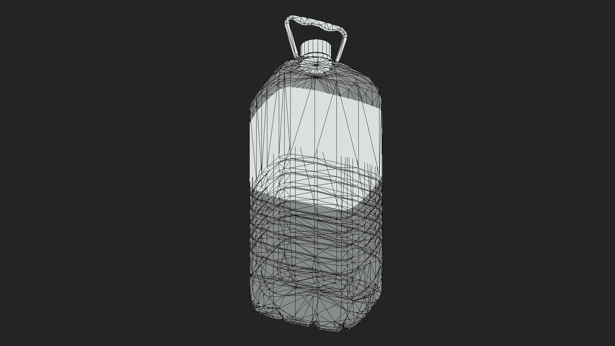 Water Bottle 5L Low Poly 3D model_11