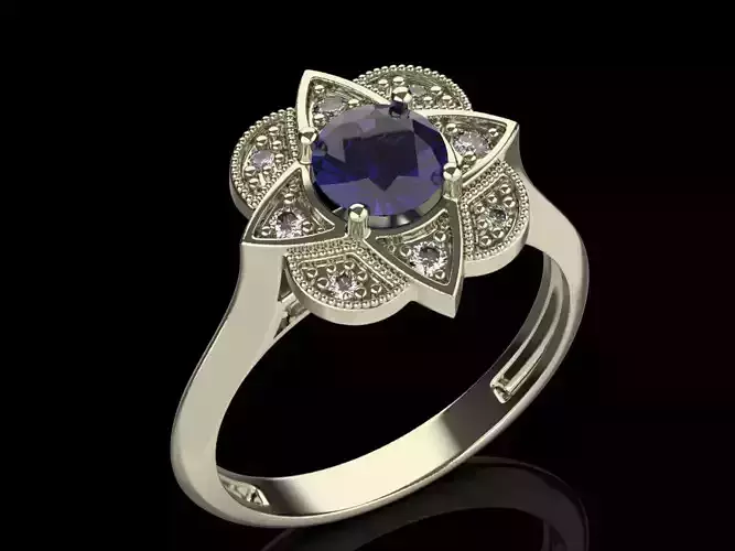 Halo ring 007 6mm center stone 