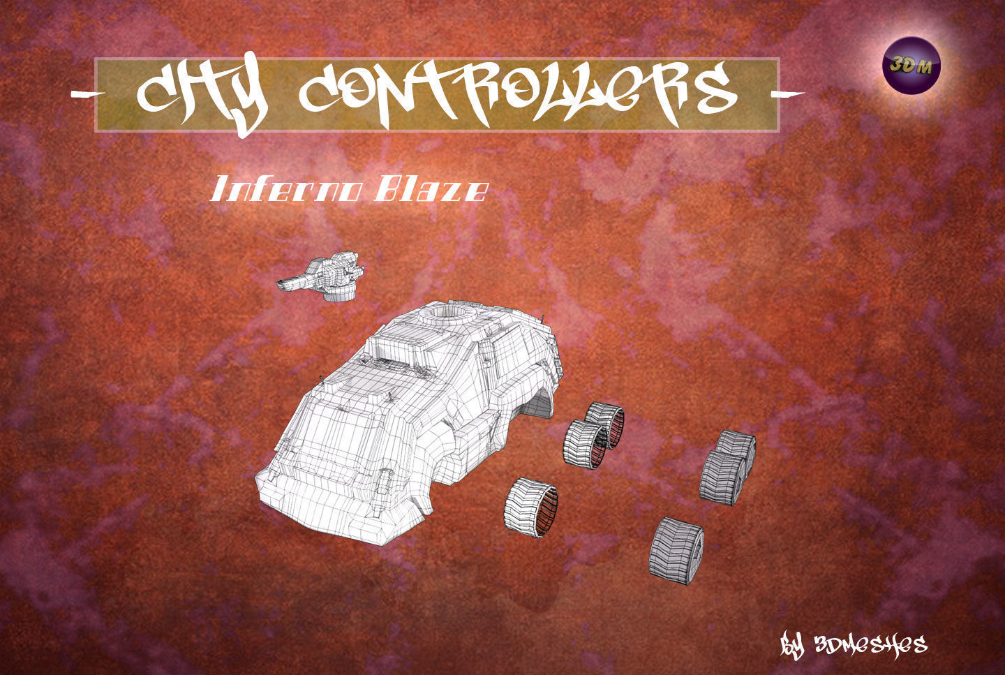 City Controllers - Inferno Blaze - PBR lowpoly Low-poly 3D model_18