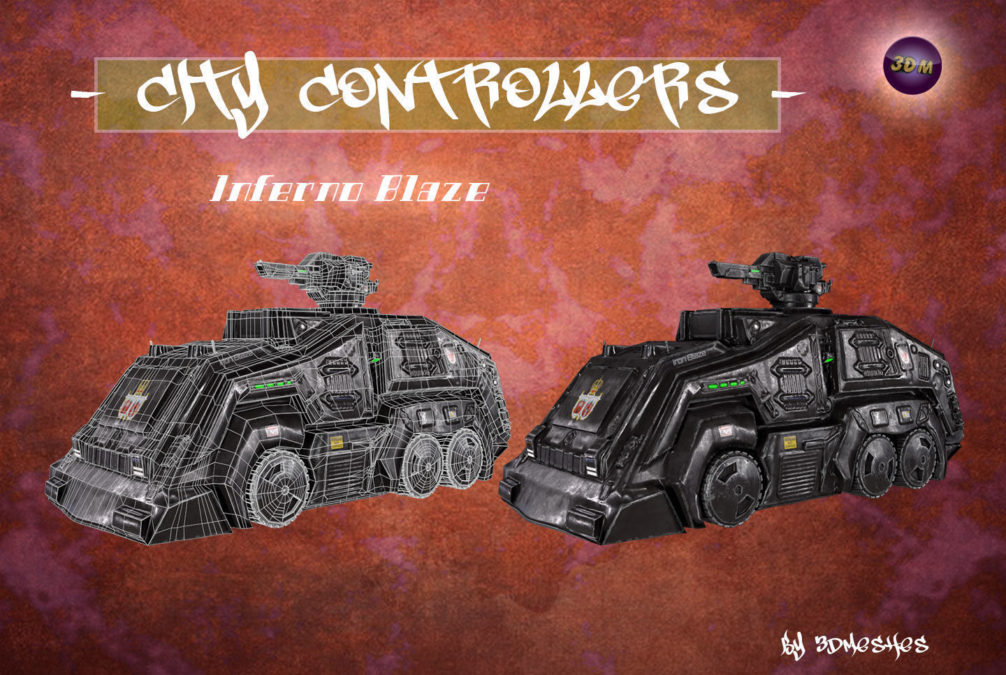 City Controllers - Inferno Blaze - PBR lowpoly Low-poly 3D model_15