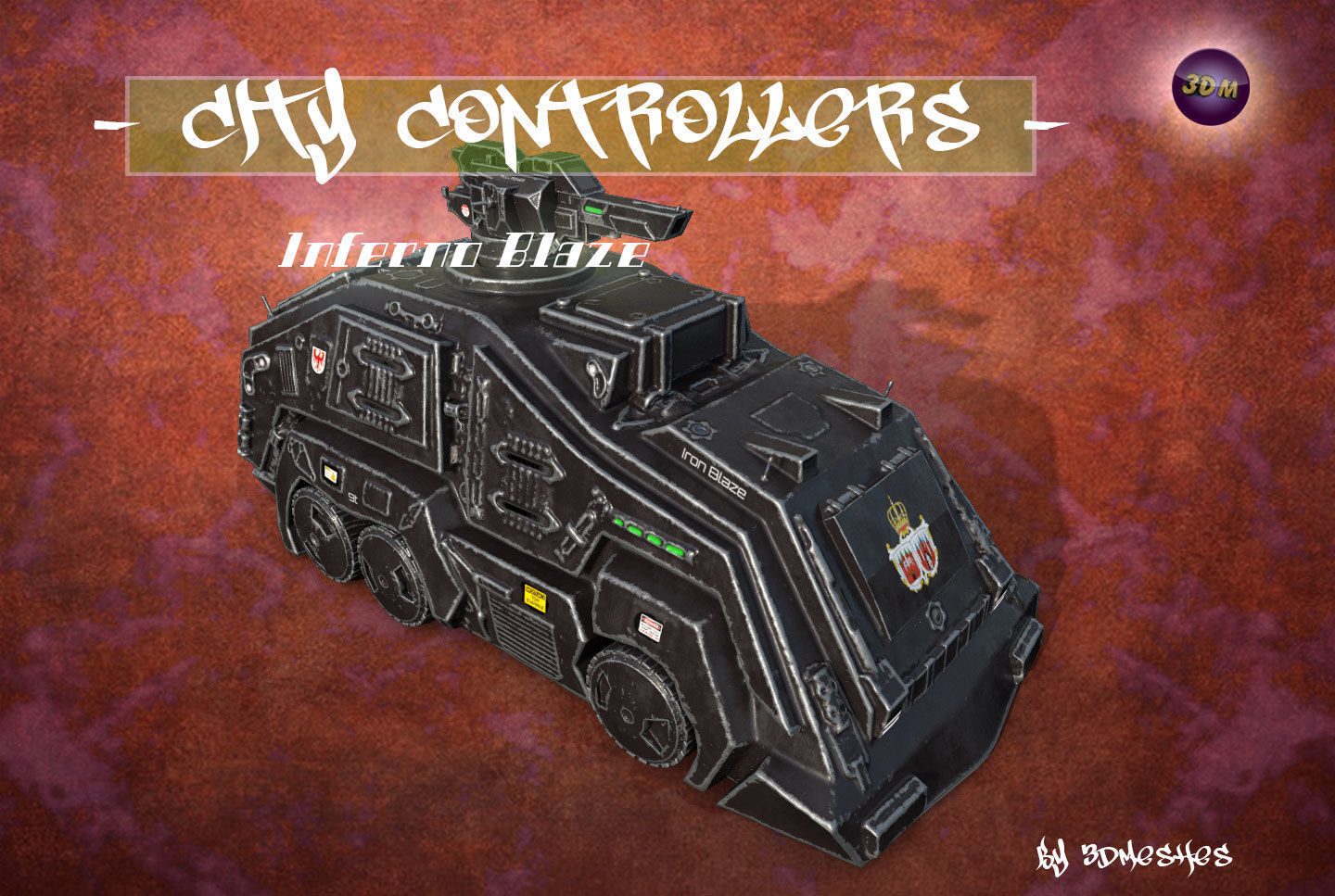 City Controllers - Inferno Blaze - PBR lowpoly Low-poly 3D model_8