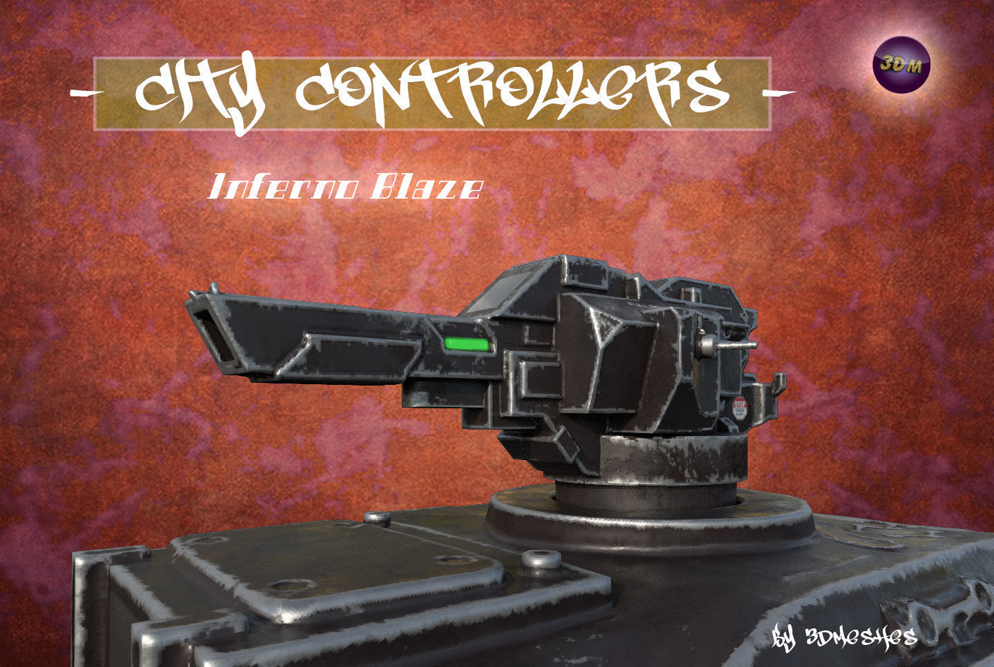 City Controllers - Inferno Blaze - PBR lowpoly Low-poly 3D model_4