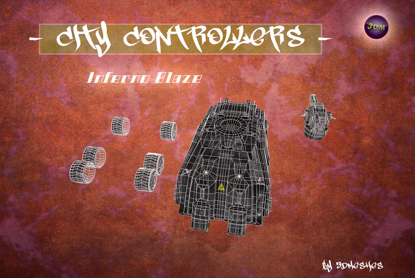 City Controllers - Inferno Blaze - PBR lowpoly Low-poly 3D model_20