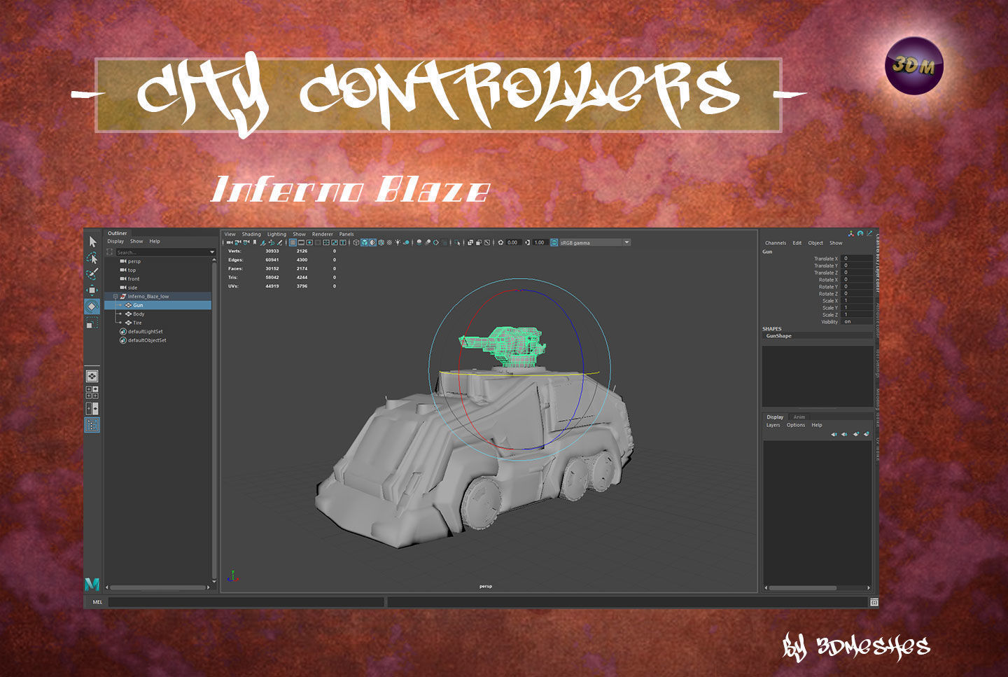 City Controllers - Inferno Blaze - PBR lowpoly Low-poly 3D model_22