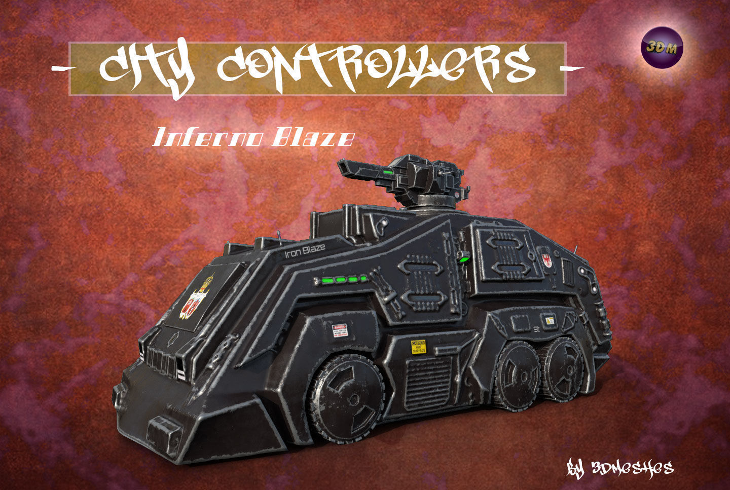 City Controllers - Inferno Blaze - PBR lowpoly Low-poly 3D model_28