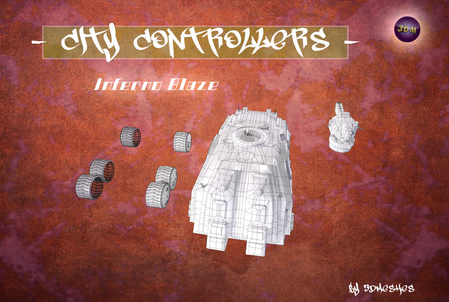 City Controllers - Inferno Blaze - PBR lowpoly Low-poly 3D model_21