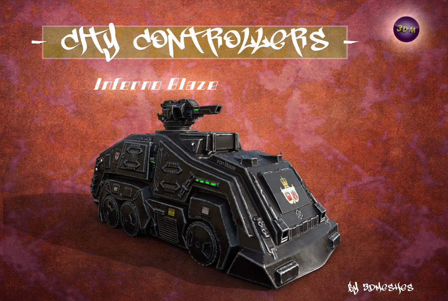 City Controllers - Inferno Blaze - PBR lowpoly Low-poly 3D model_12