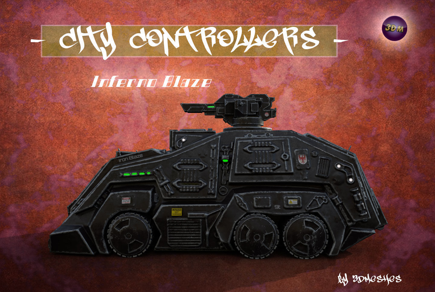 City Controllers - Inferno Blaze - PBR lowpoly Low-poly 3D model_13