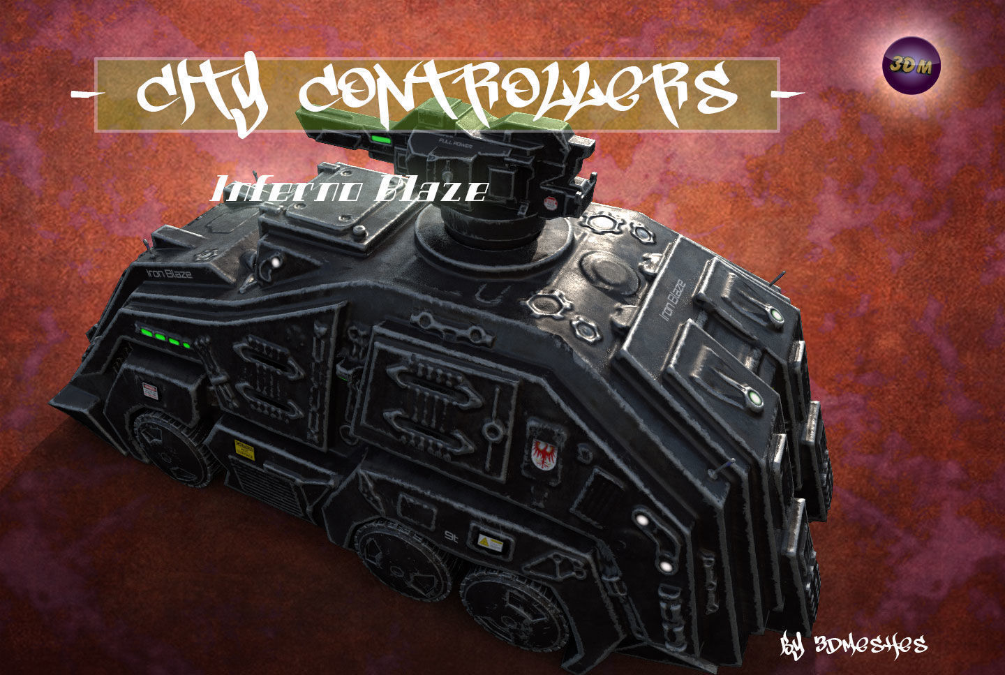 City Controllers - Inferno Blaze - PBR lowpoly Low-poly 3D model_6